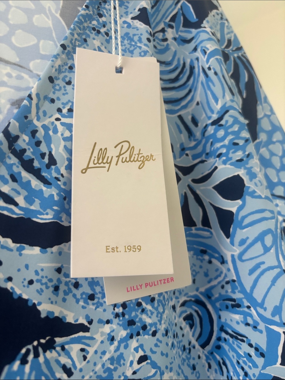 Lilly Pulitzer NWT Talli Maxi Dress Coastal Constellation Bonaire Blue V-Neck L - Picture 5 of 6